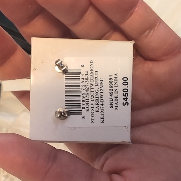 Diamond earrings 1/2 ct - Picture 4 of 4